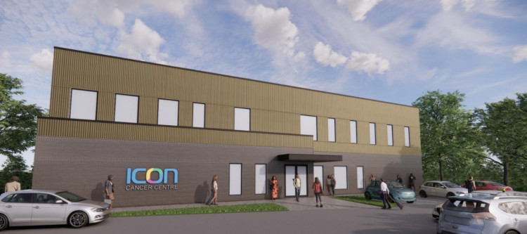 An artist's impression of the proposed Icon Cancer Centre (image via planning application)