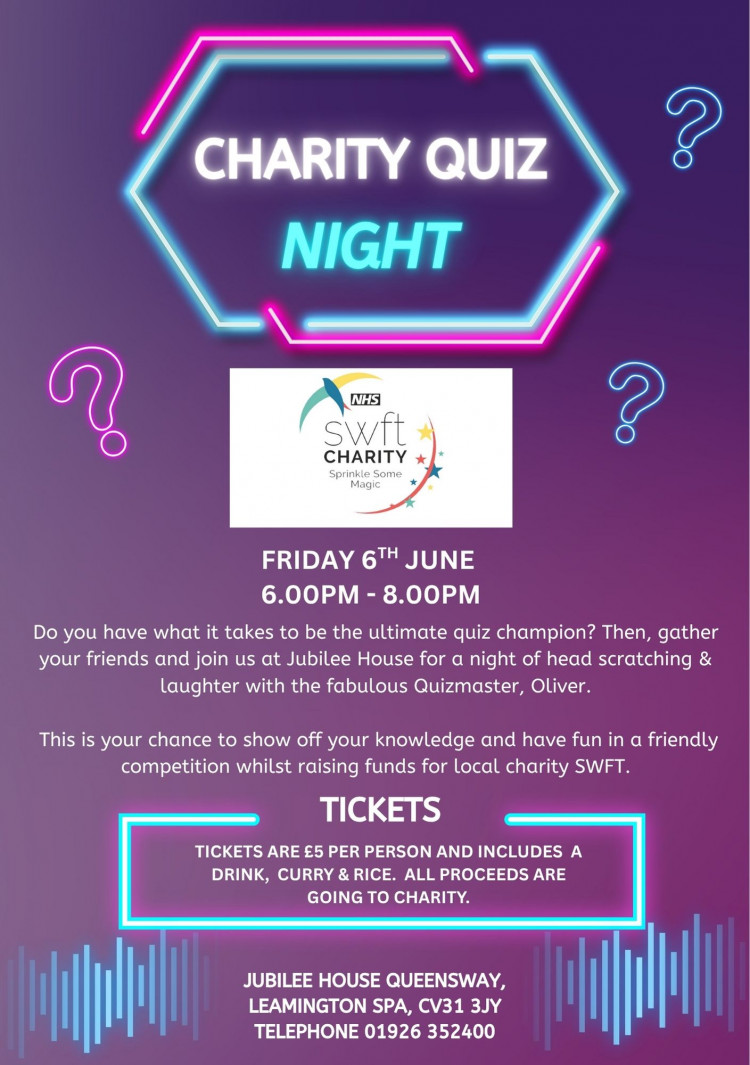 Charity Quiz Night in aid of SWFT (NHS)