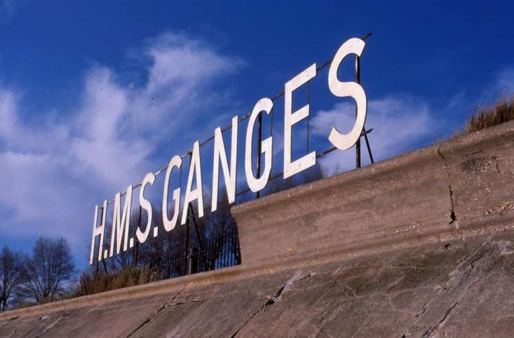 HMS Ganges sign -  Credit: Bernard Nichol