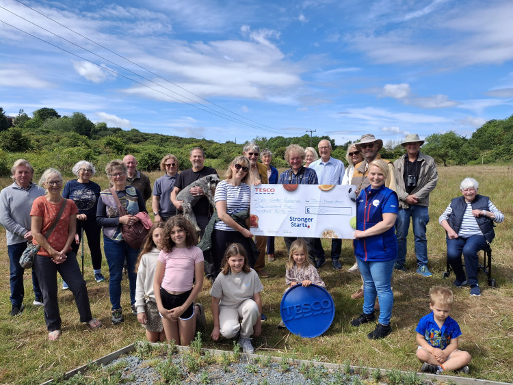 Supporters of the local nature reserve gathered to celebrate the grant. (Credit: Patrick Ellum)