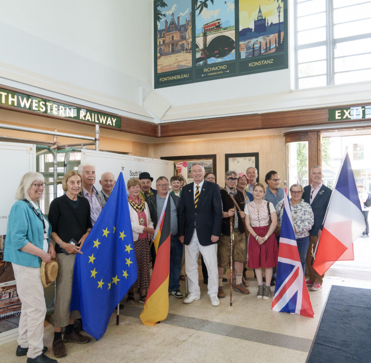 Members of the Council, Richmond in Europe Association and South Western Railway were in attendance (credit: Richmond Council).