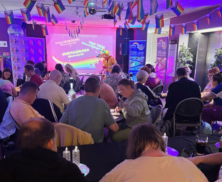 Dame Dollie called the numbers at bingo party event