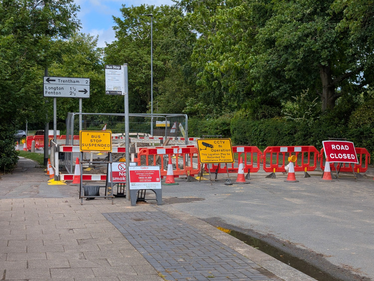 The roadworks on Barlaston Road, which has been shut for over a week, are 'causing havoc'. (LDRS)