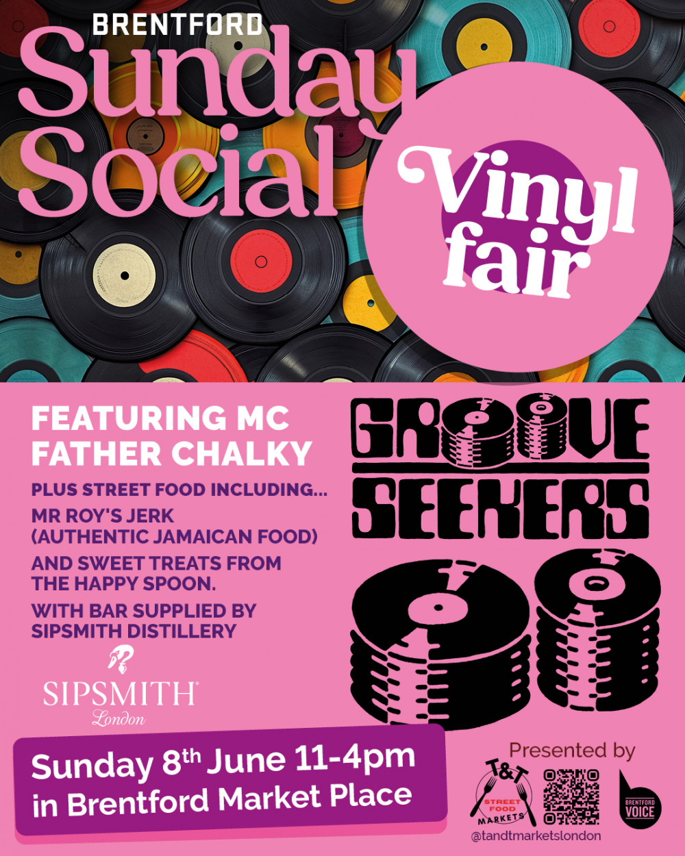 THE GROOVE SEEKERS VINYL FAIR at THE BRENTFORD SUNDAY SOCIAL MARKET