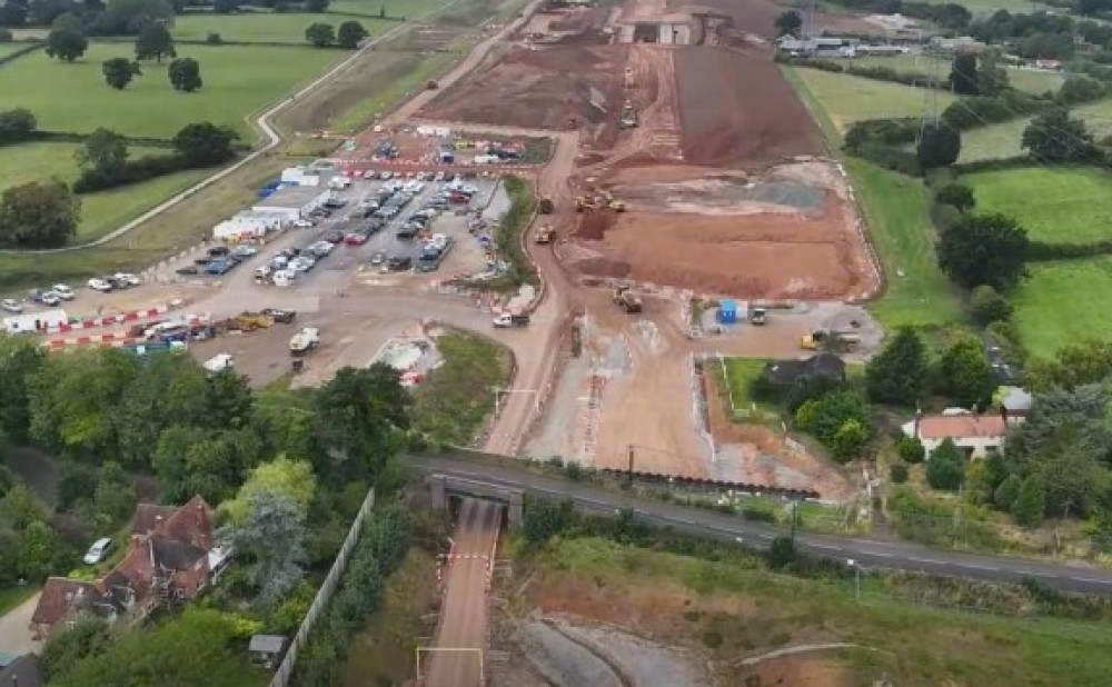 HS2 works along Waste Lane in Balsall Common (image via HS2) HS2 works along Waste Lane in Balsall Common (image via HS2)