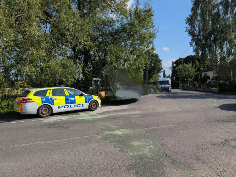 Police were at the scene of a three vehicle crash for a while today (Monday) (Photo: Nub News)