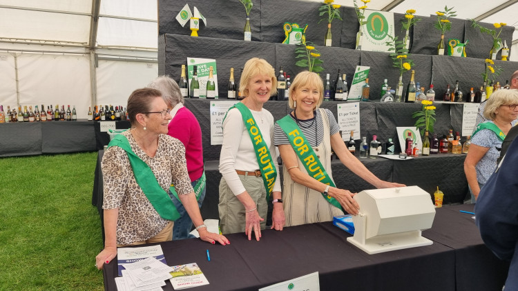Volunteers were hard at work at The Rutland Show as part of the Grand Bottle Tombola (Photo: Grace Kennington)