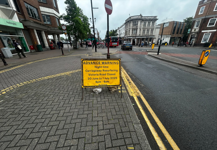 The road closure will take place on Surbiton's Victoria Road (Credit: Tilly O'Brien)