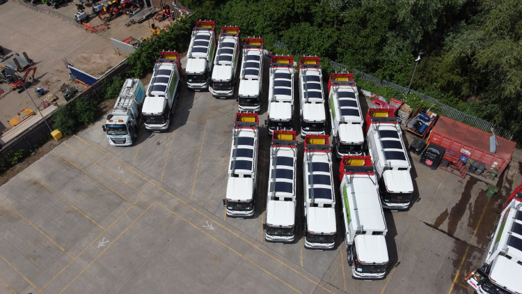 WDC has equipped 20 refuse and recycling vehicles with solar mats (images via Warwick District Council) 