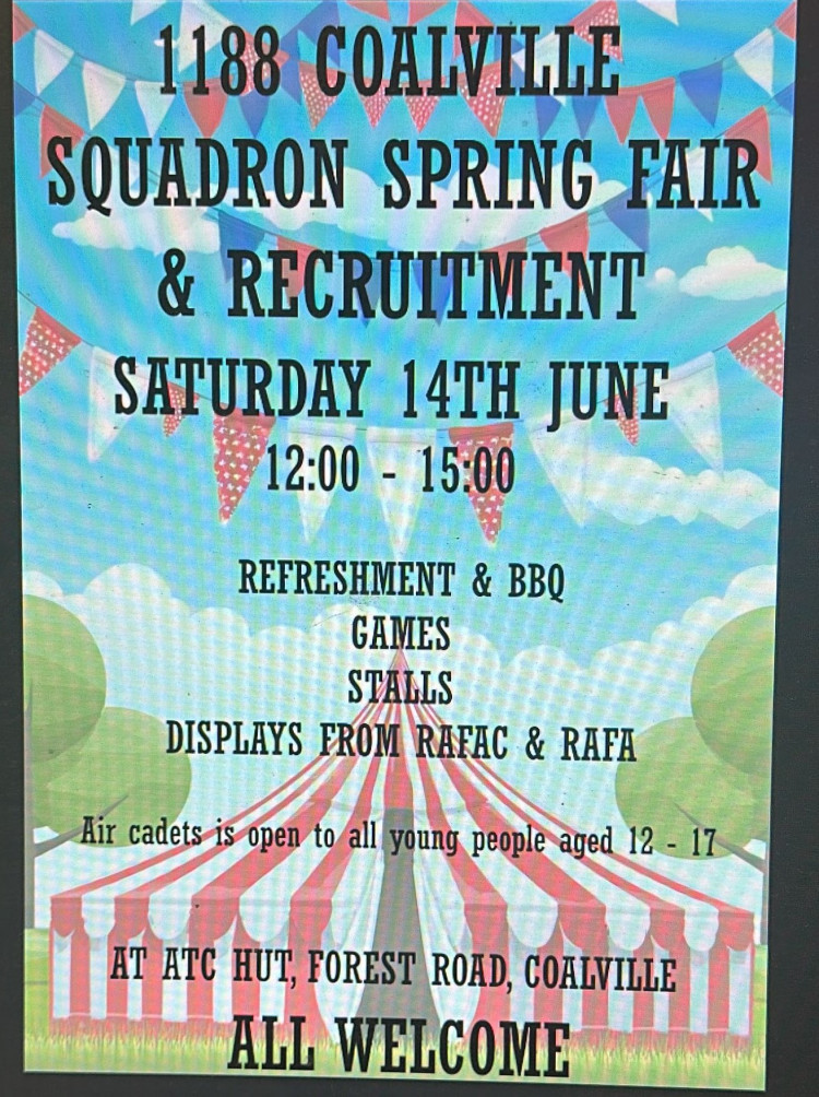 1188 (Coalville) Sqn RAFAC Spring Fair and Recruitment Event at ATC Hut Forest Road, Coalville