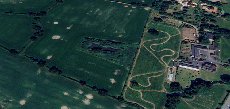 The facility will feature two linked buildings for the hens (Image via: Google)