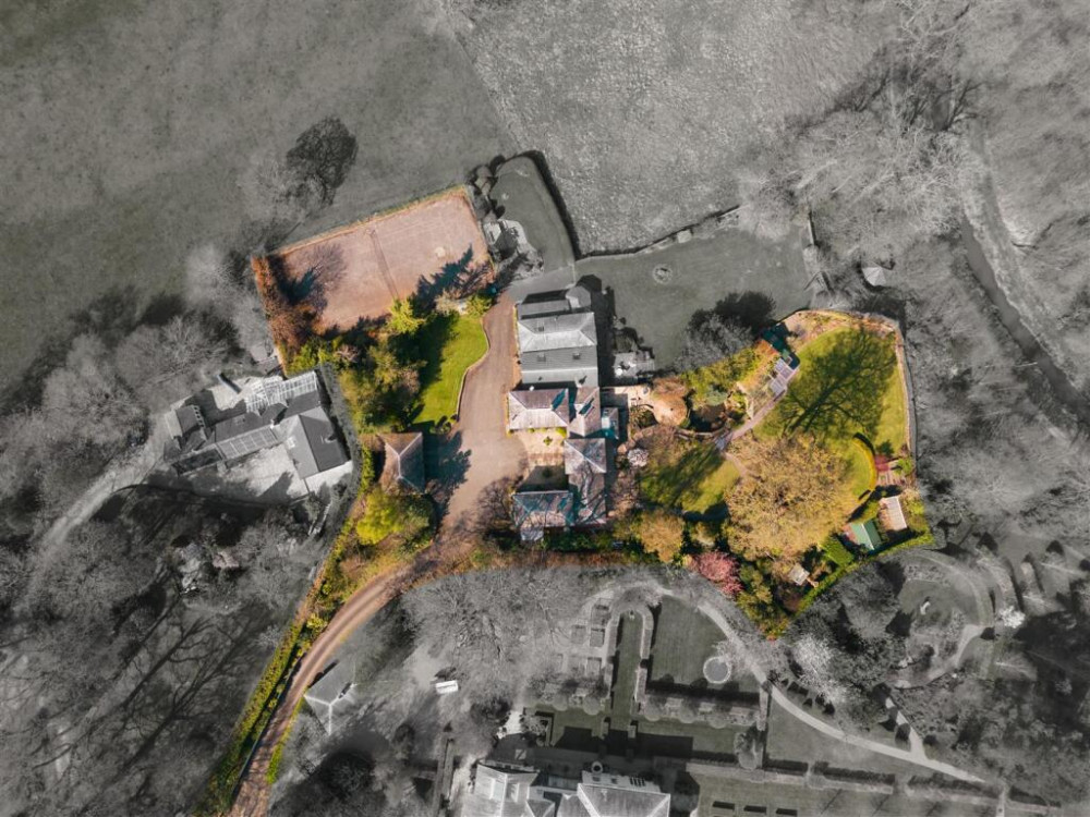 Bird's-eye view of the property (Credit: Holden & Prescott) Bird's-eye view of the property (Credit: Holden & Prescott)