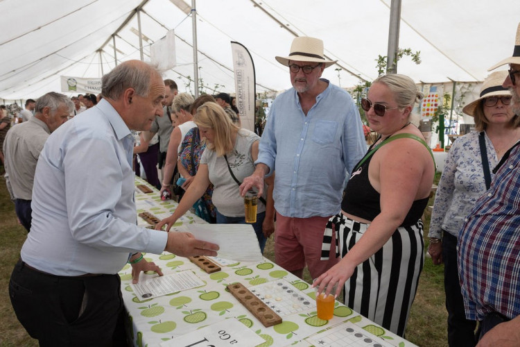 Blackmore Vale Cider's sweet blend wins People's Choice at Royal Bath and West Show, praised by MP Sarah Dyke.  (Suypplied) 