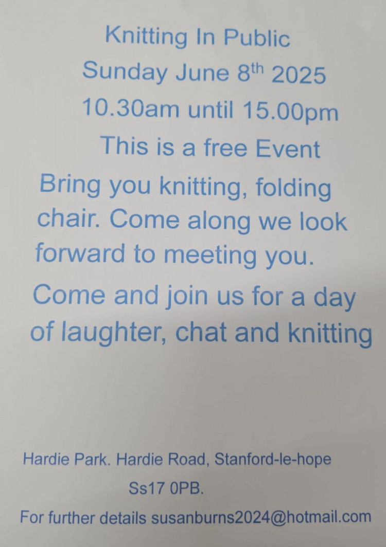 Bring your knitting. Bring your knitting.