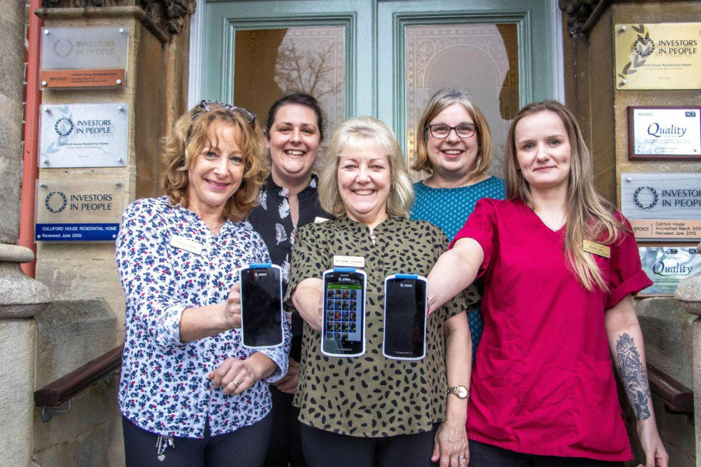 Staff from Dorchester's Culliford House care home. The care home has embraced new digital technologies. Staff from Dorchester's Culliford House care home. The care home has embraced new digital technologies.