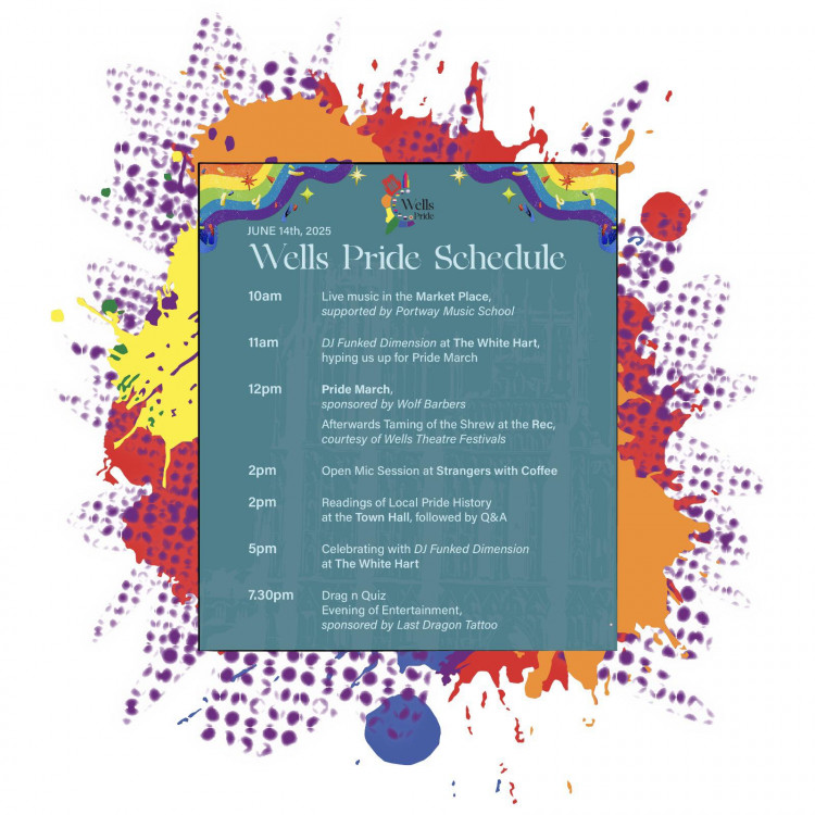 Wells Pride returns on Saturday, June 14, featuring LGBTQ+ celebrations, live music, a Pride March, theatre, drag quiz, and more across city venues. Wells Pride returns on Saturday, June 14, featuring LGBTQ+ celebrations, live music, a Pride March, theatre, drag quiz, and more across city venues.