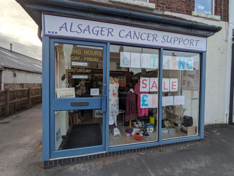 Some shops, including the Alsager Cancer Support one, say parking charges are impacting their business. (Photo: Nub News)