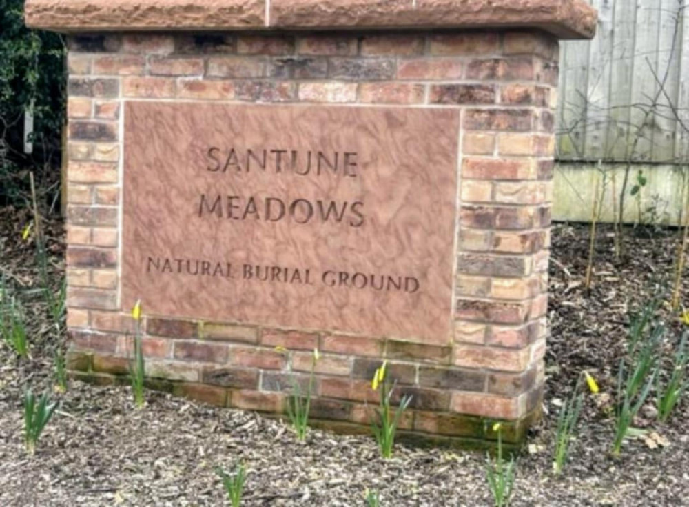 Cheshire East has given the go-ahead for coffins to be buried at Santune Meadows off Main Road, Shavington (Santune Meadows). Cheshire East has given the go-ahead for coffins to be buried at Santune Meadows off Main Road, Shavington (Santune Meadows).
