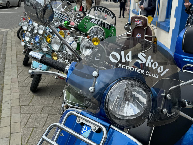 The Ashby Gathering Scooter Rally in Market Street, Ashby de la Zouch The Ashby Gathering Scooter Rally in Market Street, Ashby de la Zouch