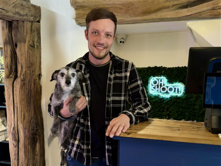 Oh Shoot! Plants owner Nathan Craig and his dog, Dougie (Credit: Nathan Craig)