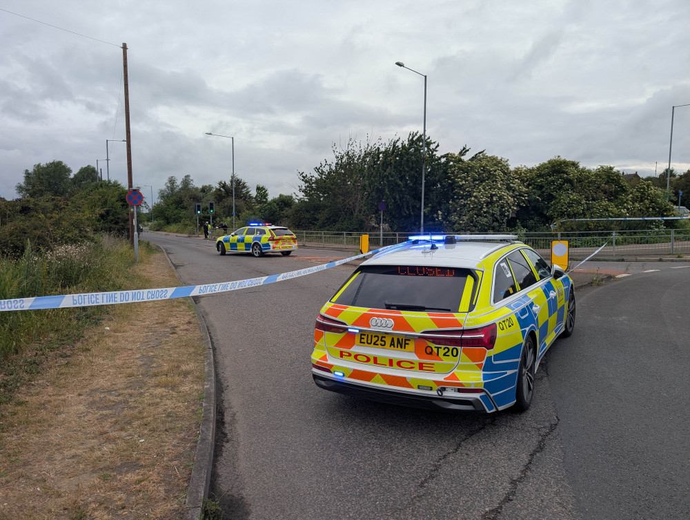Police closed Marshfoot Road during the incident. Police closed Marshfoot Road during the incident.