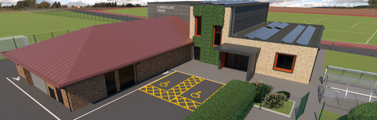 An artist’s impression of how the redeveloped Cumberland Arena in Crewe will look (Cheshire East Council).