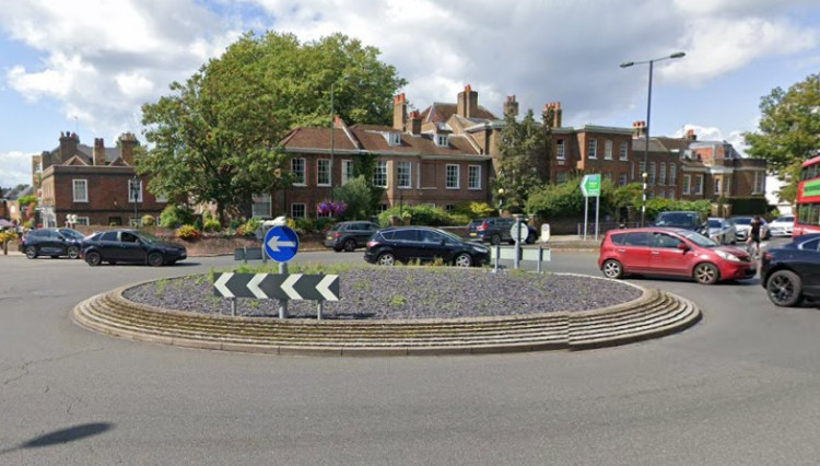 Richmond Council previously revealed Hampton Court Roundabout had the highest number of collisions of any junction in the borough from January 1, 2018, to January 31, 2022 (Image via Google Maps)