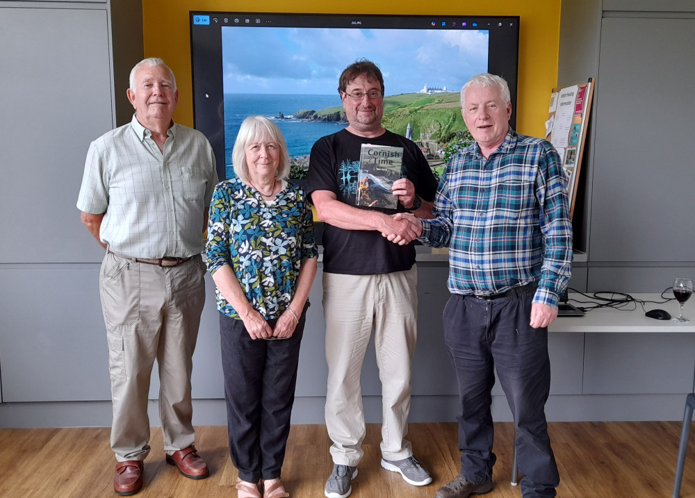 Event organisers Keith Hatton and Clare Richardson with Marc and Trustee Chair Chris Franks. Event organisers Keith Hatton and Clare Richardson with Marc and Trustee Chair Chris Franks.