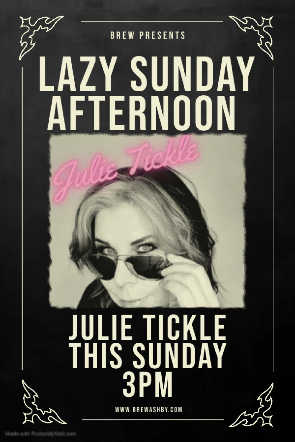 Lazy Sunday Afternoon Acoustic Sessions with Julie Tickle at Brew, 106B Market Street, Ashby-de-la-Zouch
