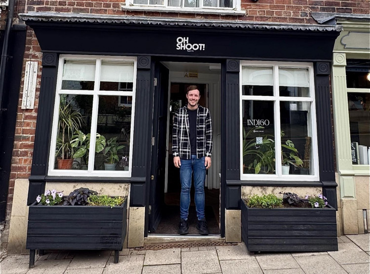 Oh Shoot! Plants owner Nathan Craig from Alsager outside his new shop. (Credit: Nathan Craig)