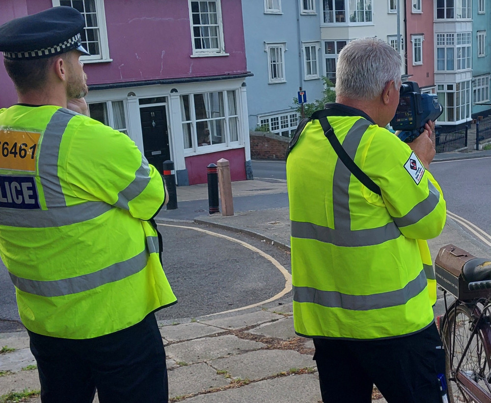 Police record those speeding on Maldon's Market Hill, a 20mph road. (Credit: Essex Police - Maldon District) Police record those speeding on Maldon's Market Hill, a 20mph road. (Credit: Essex Police - Maldon District)