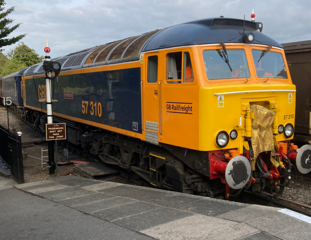The East Somerset Railway welcomed mainline locomotives 66751 and 57310 for a test run of the luxurious Belmond Britannic Explorer. (Photo: WFL/Jackie) The East Somerset Railway welcomed mainline locomotives 66751 and 57310 for a test run of the luxurious Belmond Britannic Explorer. (Photo: WFL/Jackie)