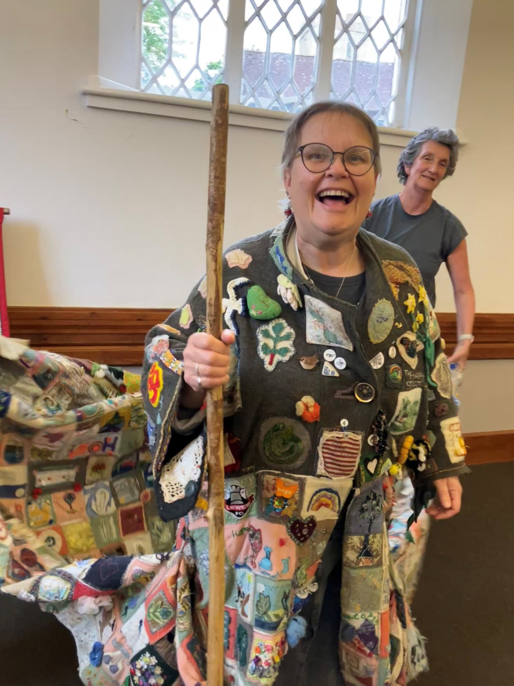 2. The Rev Anne Sardeson enjoys trying on the Coat. (Credit: Maldon URC) 2. The Rev Anne Sardeson enjoys trying on the Coat. (Credit: Maldon URC)