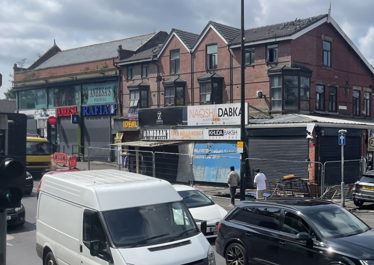 The scene as it appeared this morning (Tuesday 10 June) around 10am, along Slade Lane just off the A6 / Stockport Road (Image supplied)