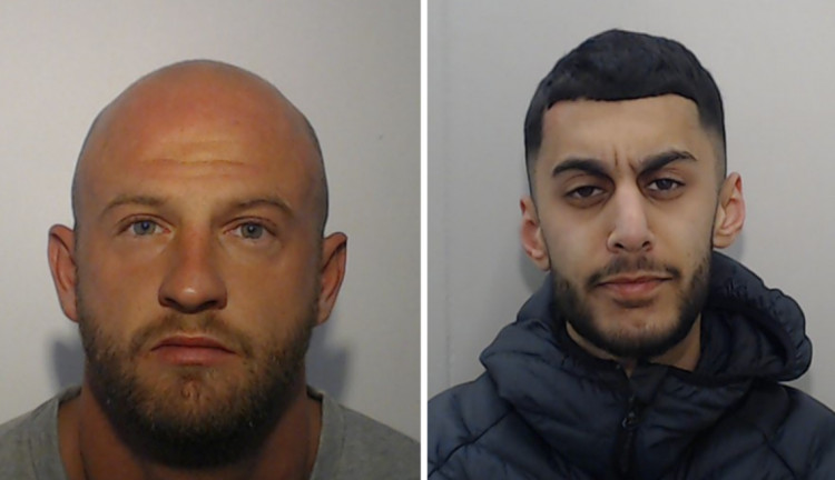 Kieran Morgan (left) and Zaki Shazad were responsible for three separate firearms discharges in Heald Green and Burnage - they've now been jailed for a total of 34 years (Images - GMP)