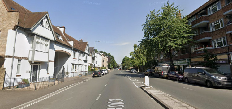 Temporary traffic lights are in place on Mortlake High Street as UK Power Networks repairs a high voltage cable fault (credit: Google Maps).