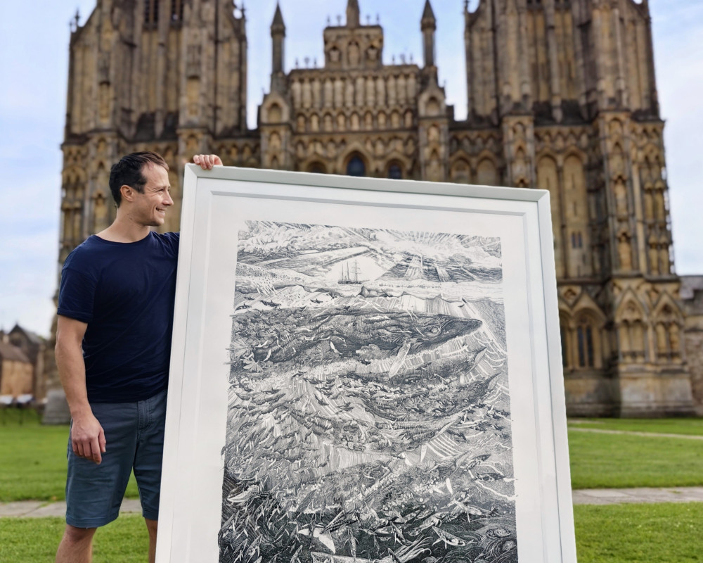 Olivier Ledger with Endurance, winner of the 2024 People's Prize Award at last year's Wells Art Contemporary Olivier Ledger with Endurance, winner of the 2024 People's Prize Award at last year's Wells Art Contemporary