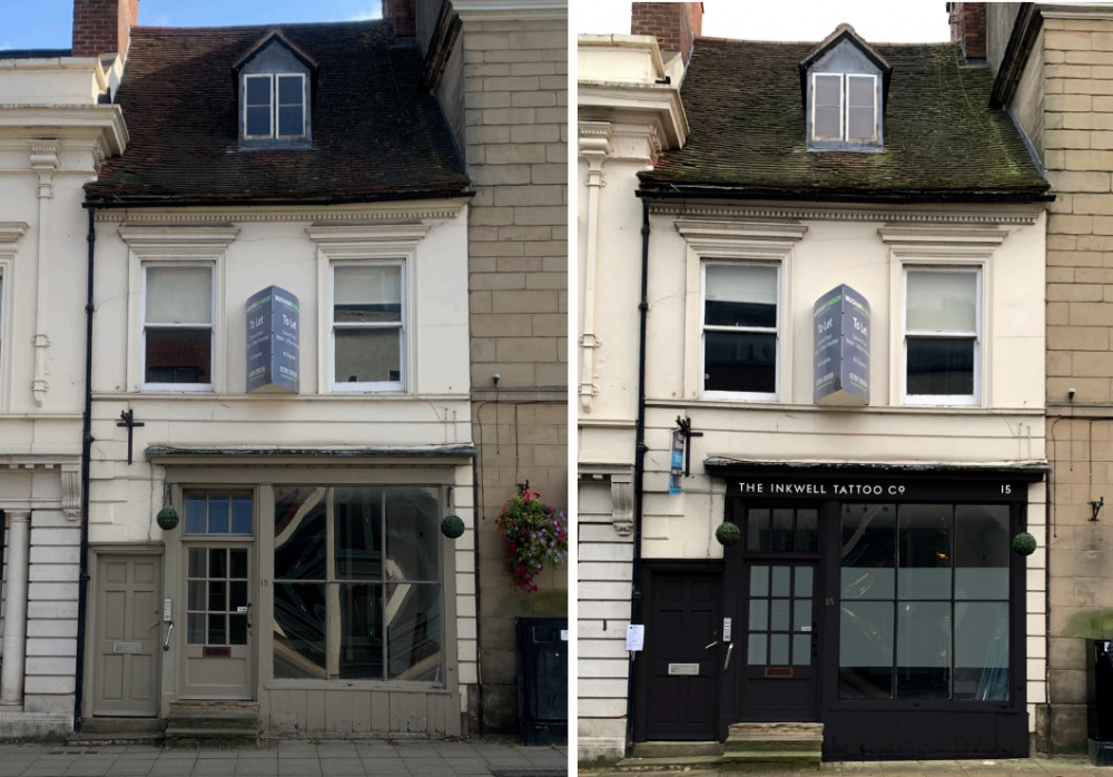 The current and proposed look for the tattoo studio on High Street (image via planning application) The current and proposed look for the tattoo studio on High Street (image via planning application)