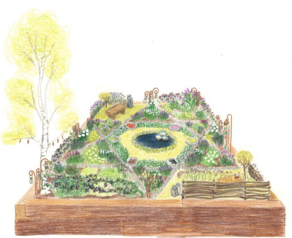 The Bud and Blossom Reflection Garden designed by students from Trinity Catholic School in Leamington (image via Trinity Catholic School, history research group) The Bud and Blossom Reflection Garden designed by students from Trinity Catholic School in Leamington (image via Trinity Catholic School, history research group)