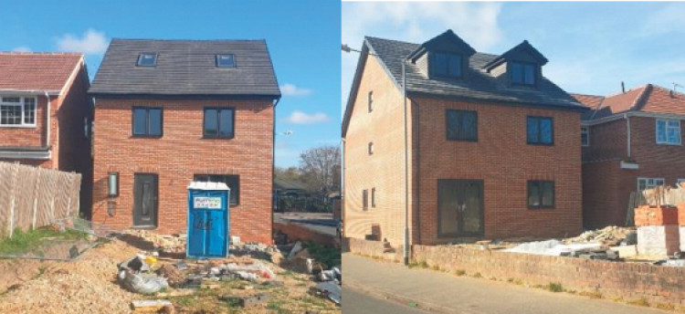 Front and rear of the new property.