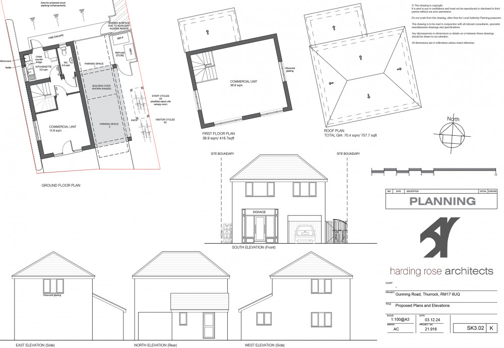 Location and elevations of the proposed building. Location and elevations of the proposed building.