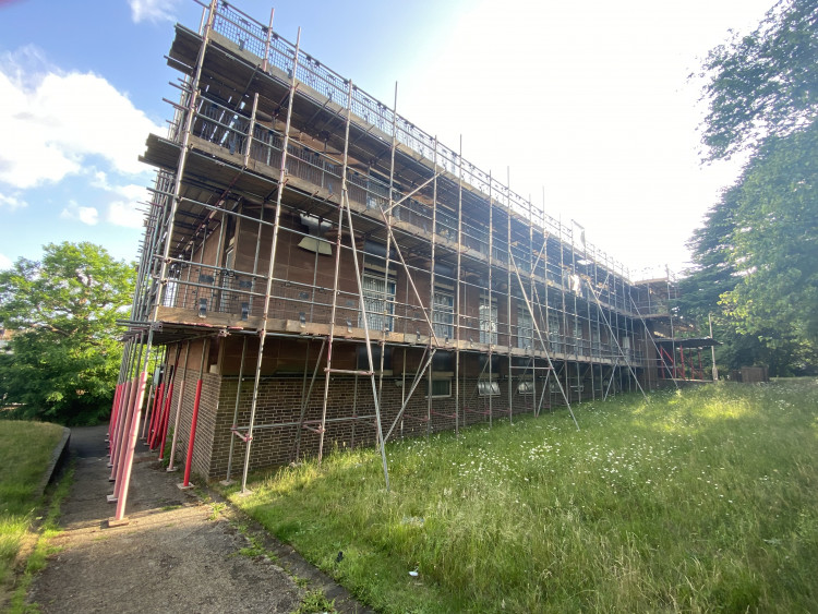 Jubilee House is having solar panels installed on it (image by Nub News)
