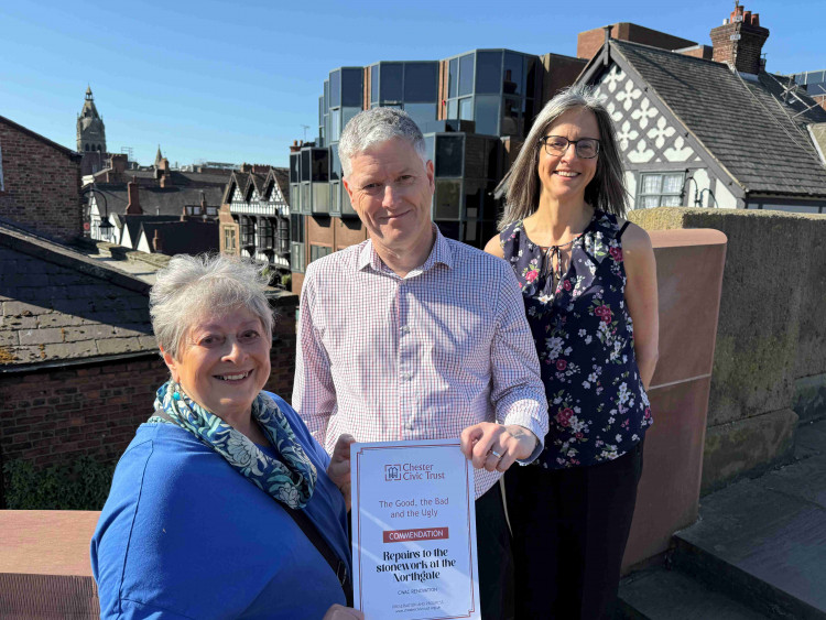 The trust recently presented a ‘Good’ award to the Highways Service at Cheshire West and Chester Council (Image via: Chester Civic Trust)