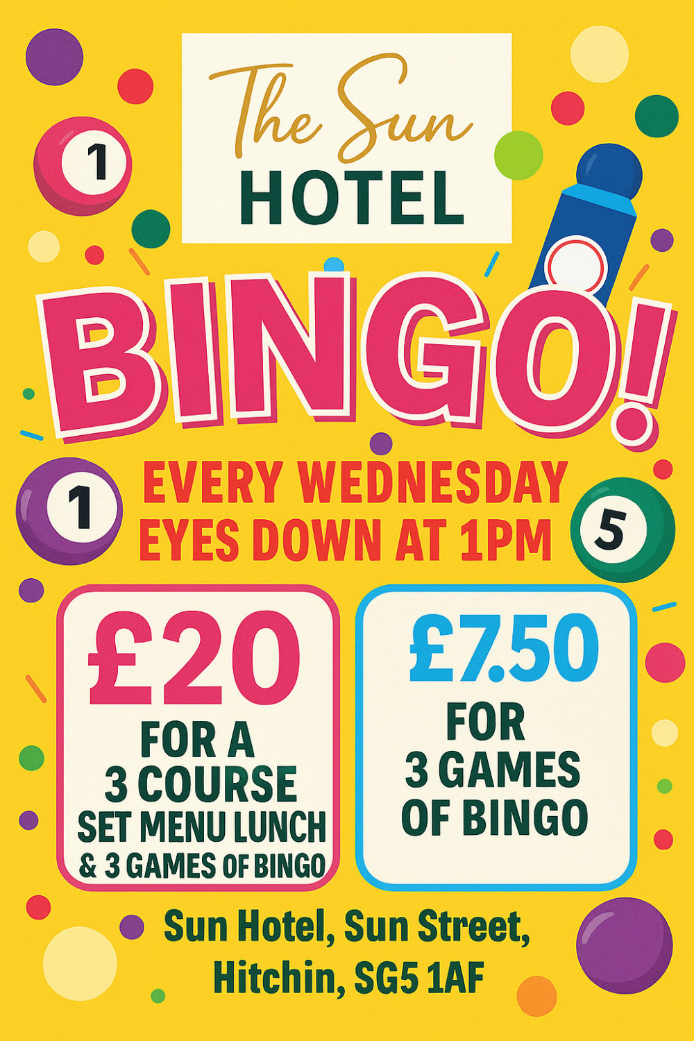 SHOUT BINGO EVERY WEDNESDAY! SHOUT BINGO EVERY WEDNESDAY!