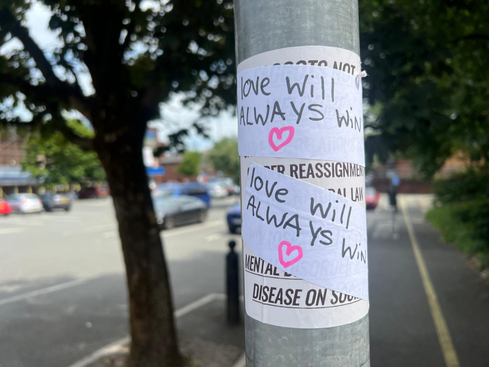 A trustee for MaccPride has shared his thoughts on the offensive posters plastered around town (Credit: Nub News) A trustee for MaccPride has shared his thoughts on the offensive posters plastered around town (Credit: Nub News)