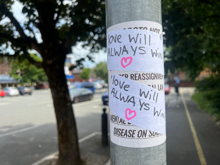 A trustee for MaccPride has shared his thoughts on the offensive posters plastered around town (Credit: Nub News)