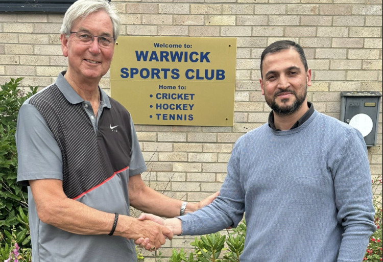  Steve Drummond, from Warwick Sports Club, with Dawood Ibtehsam, founder of People Arches Ltd (image via People Arches Ltd)