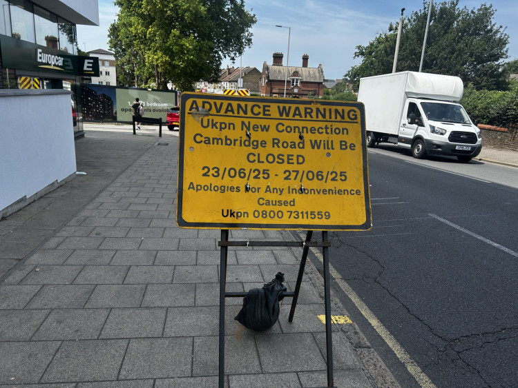 Cambridge Road in Kingston will be closed for five days next week (Credit: Tilly O'Brien)