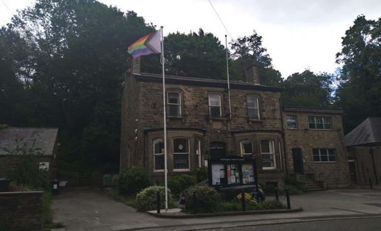 The Progress Pride Flag has been taken down from the flagpole at Bollington Town Council (Credit: BTC)