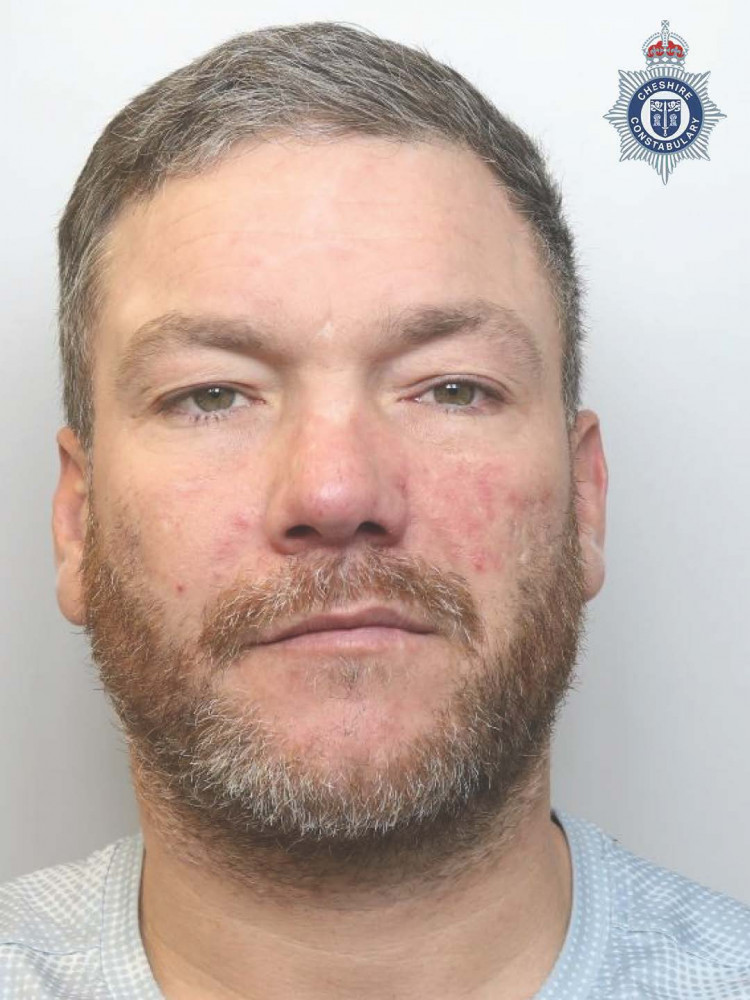 Jon Scragg, 39, is wanted in connection to serious assault offences (Cheshire Police).
